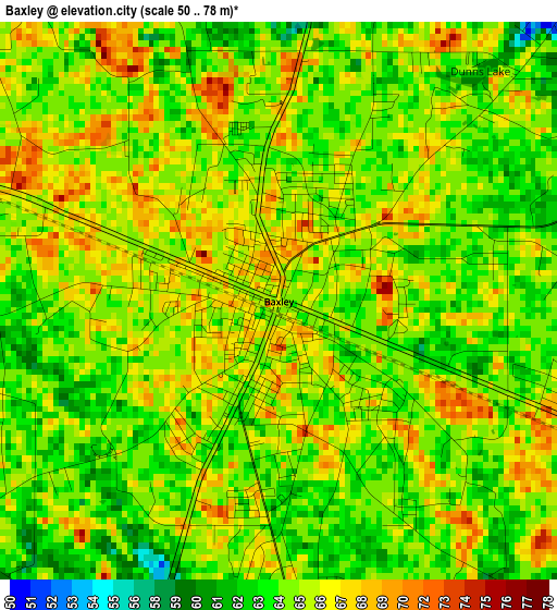 Baxley elevation map