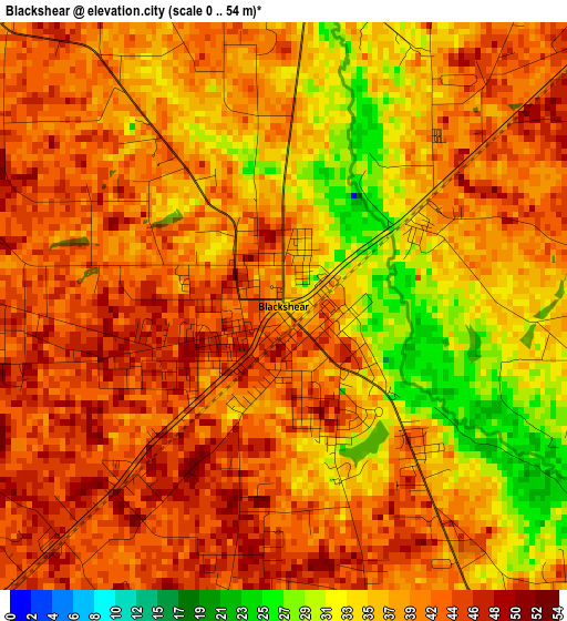 Blackshear elevation map