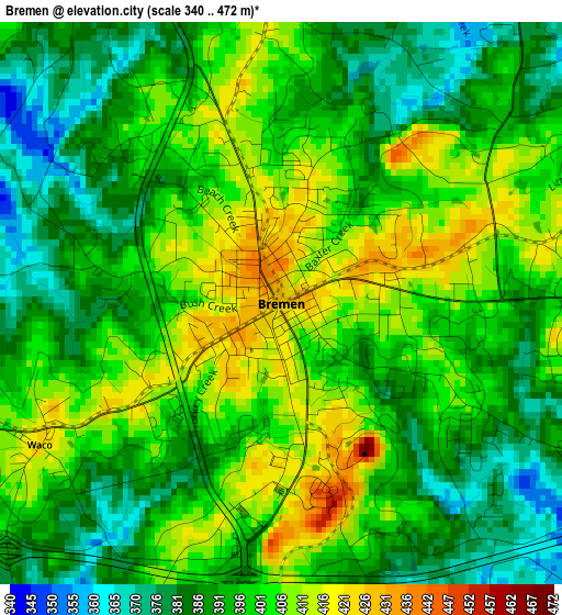 Bremen elevation map