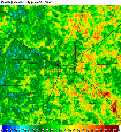 Camilla elevation map