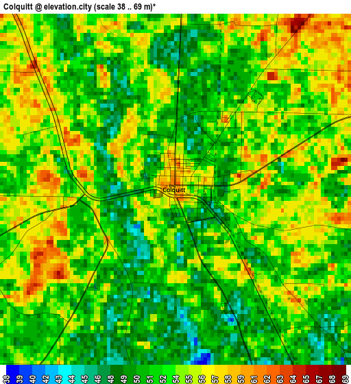 Colquitt elevation map