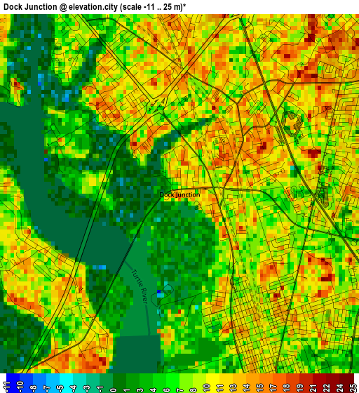 Dock Junction elevation map