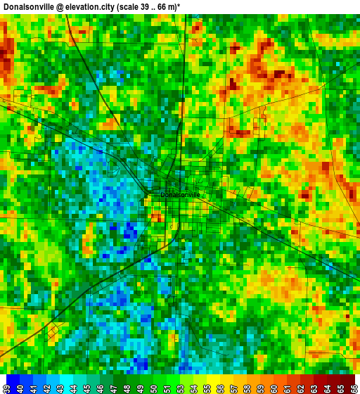 Donalsonville elevation map