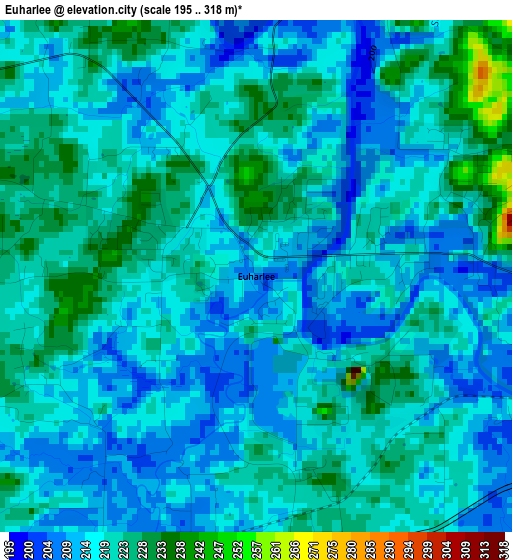 Euharlee elevation map