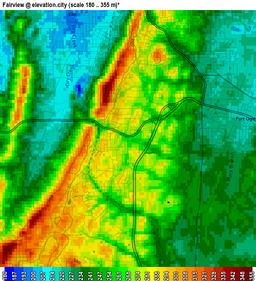 Fairview elevation map