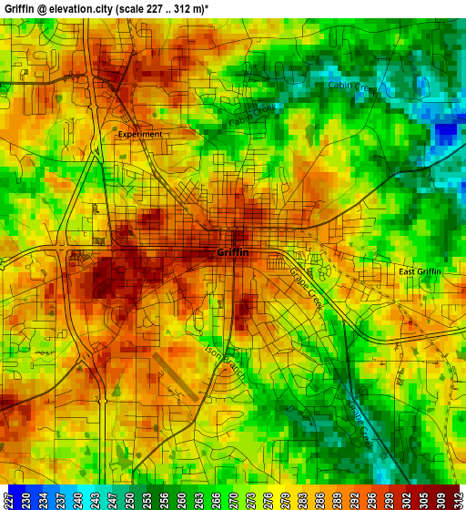 Griffin elevation map