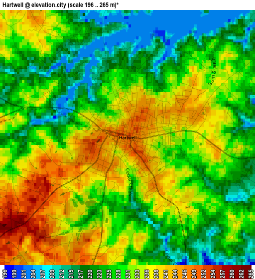 Hartwell elevation map