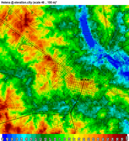 Helena elevation map