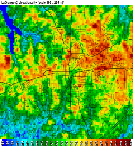 LaGrange elevation map