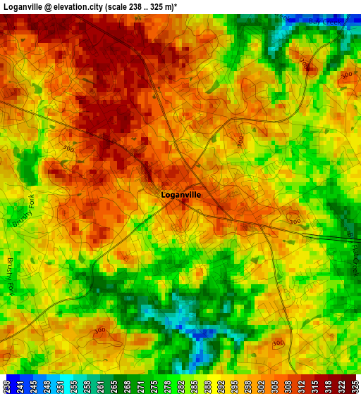 Loganville elevation map