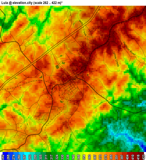 Lula elevation map