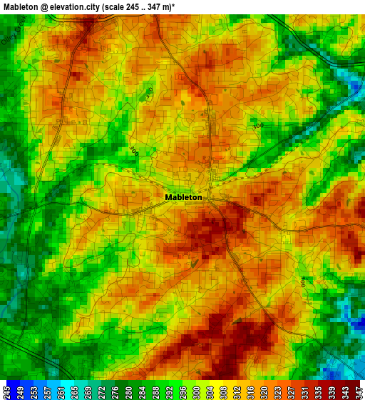 Mableton elevation map