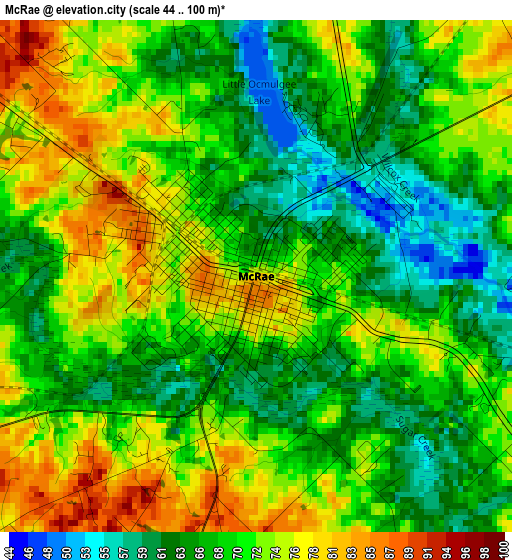 McRae elevation map