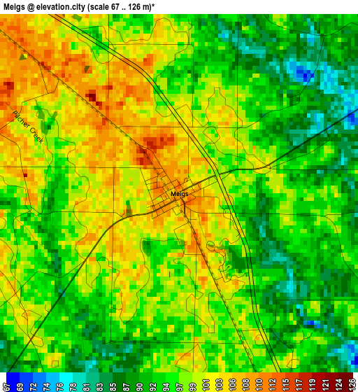 Meigs elevation map