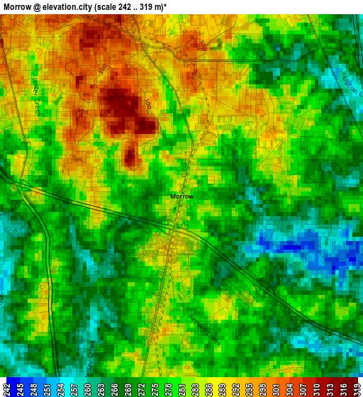 Morrow elevation map