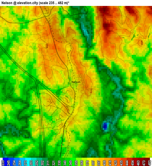 Nelson elevation map