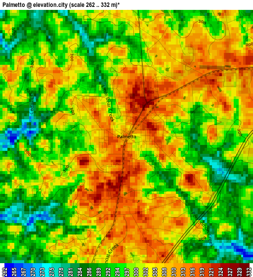 Palmetto elevation map