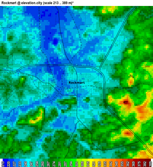 Rockmart elevation map