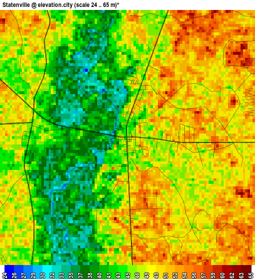 Statenville elevation map