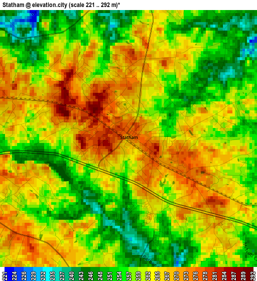 Statham elevation map