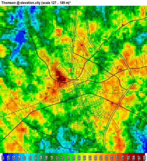 Thomson elevation map