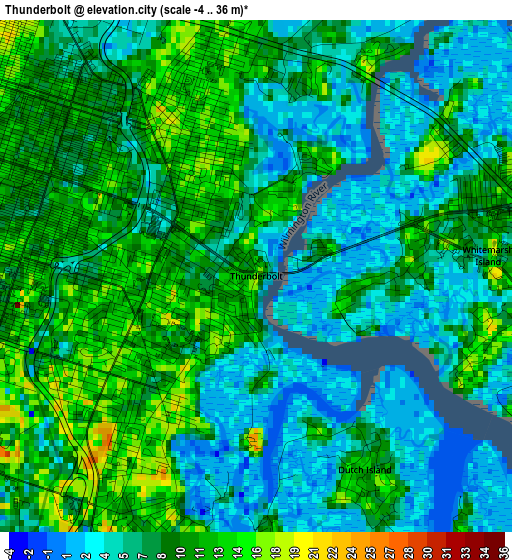 Thunderbolt elevation map