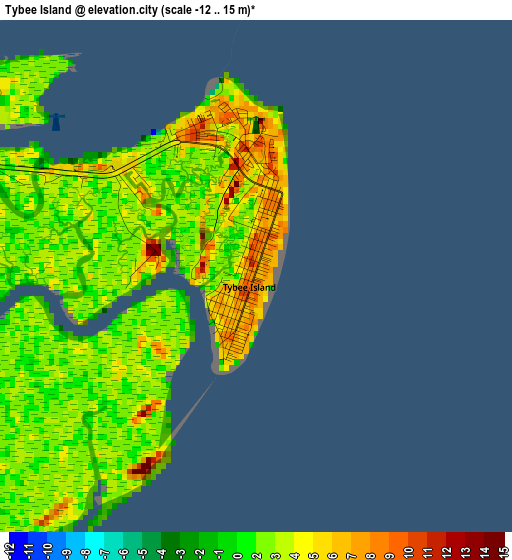 Tybee Island elevation map