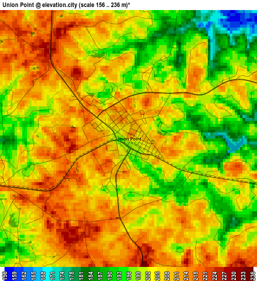 Union Point elevation map