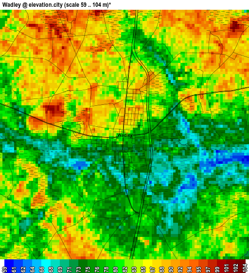 Wadley elevation map