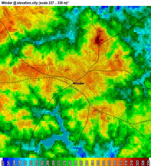 Winder elevation map