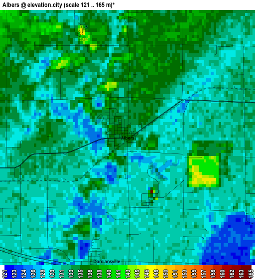 Albers elevation map