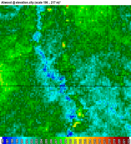 Atwood elevation map