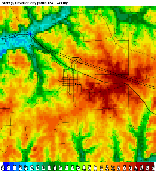 Barry elevation map