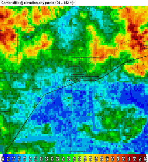 Carrier Mills elevation map