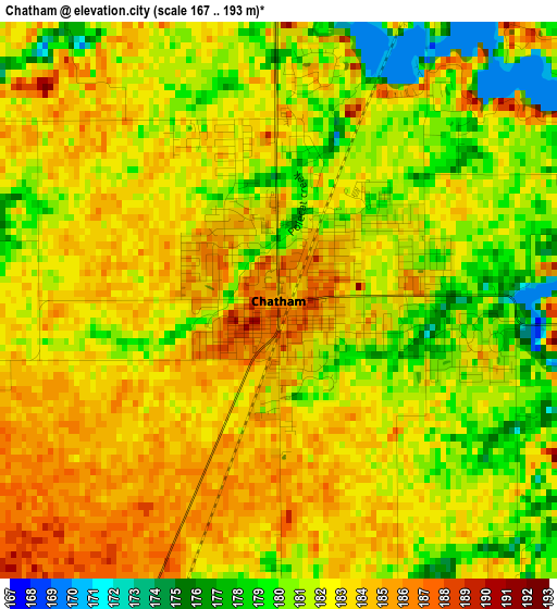 Chatham elevation map