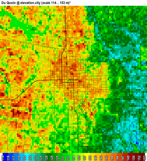 Du Quoin elevation map