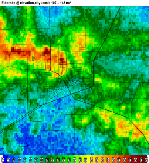 Eldorado elevation map