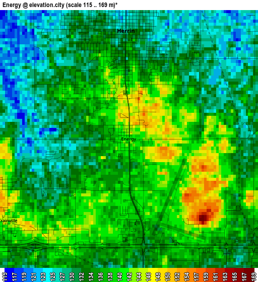 Energy elevation map