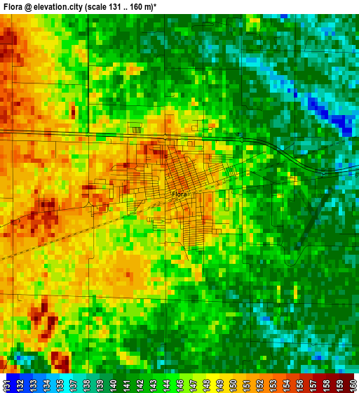 Flora elevation map