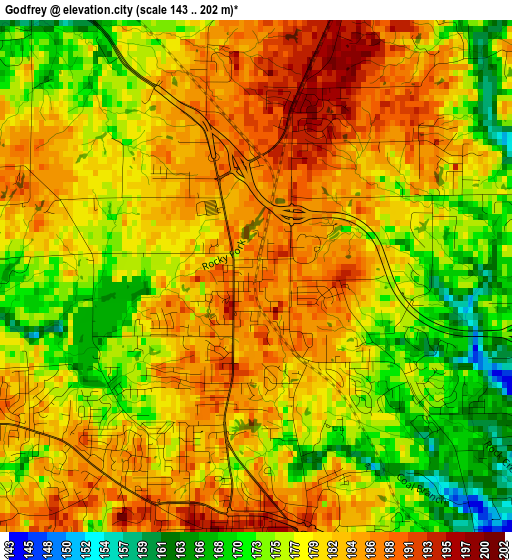 Godfrey elevation map