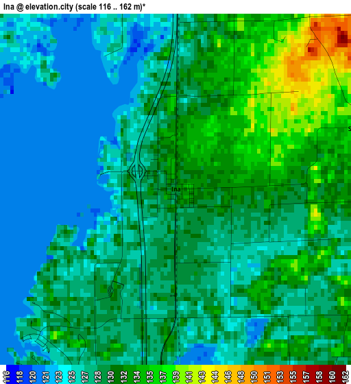 Ina elevation map