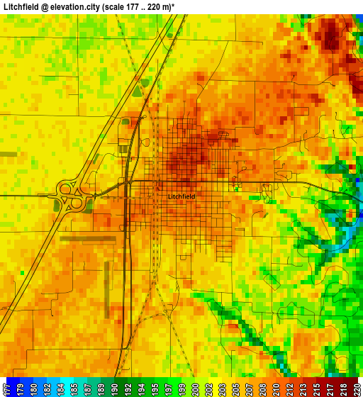 Litchfield elevation map