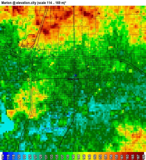 Marion elevation map