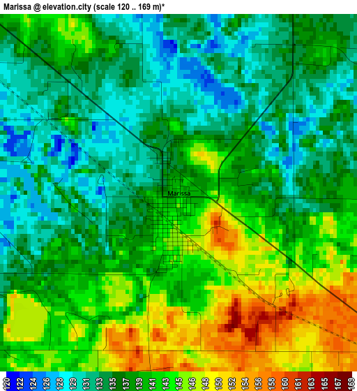 Marissa elevation map