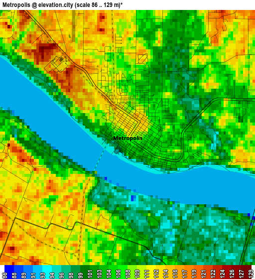 Metropolis elevation map