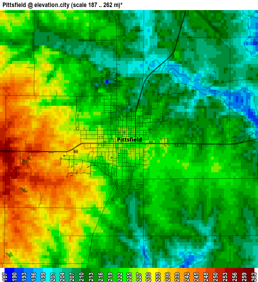 Pittsfield elevation map