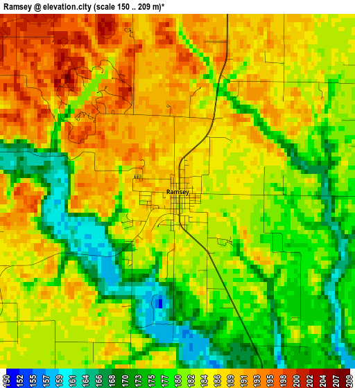 Ramsey elevation map