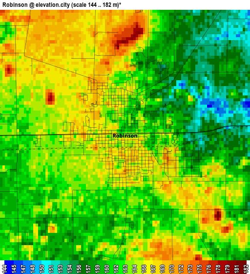 Robinson elevation map