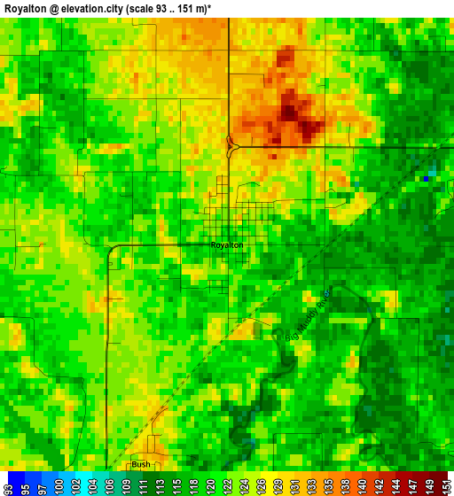 Royalton elevation map