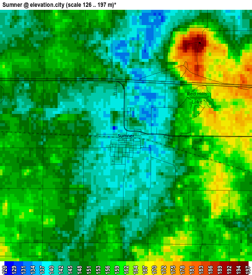 Sumner elevation map